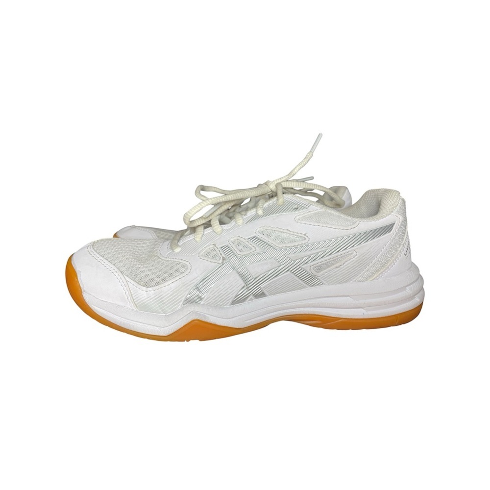 ASICS White Gum Sole Court Shoes Womens 8 Volleyball Pickleball Indoor